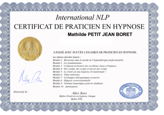 certification hypnose