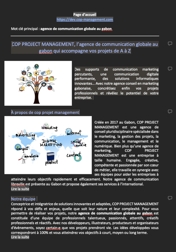 Page d'accueil - COP Project Management - MPJB Consulting