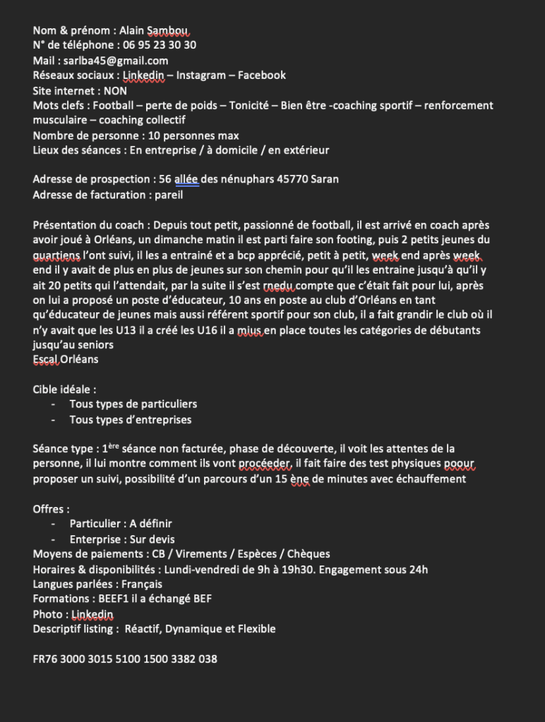 Fiche descriptive n°1 - Le Bon Coach - MPJB Consulting