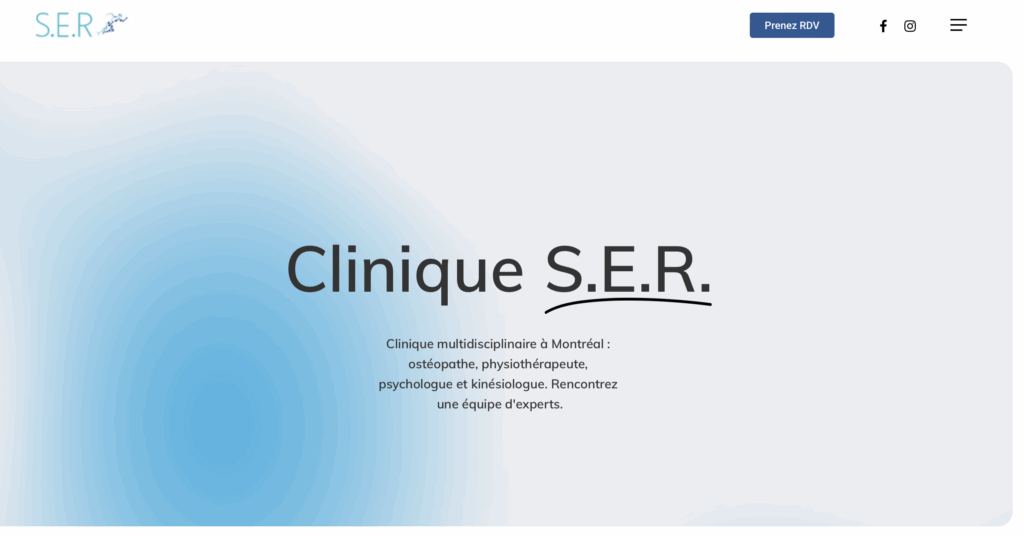 portfolio - Création site internet - Clinique SER - MPJB Consulting