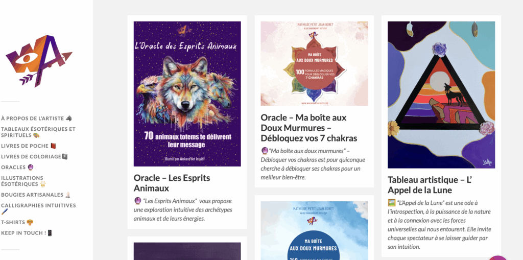 portfolio - Création site internet - Wakand'Art Intuitif - MPJB Consulting