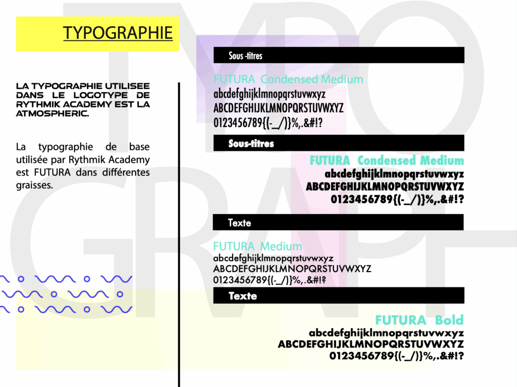 Charte graphique p7 - Rythmik Academy - MPJB Consulting