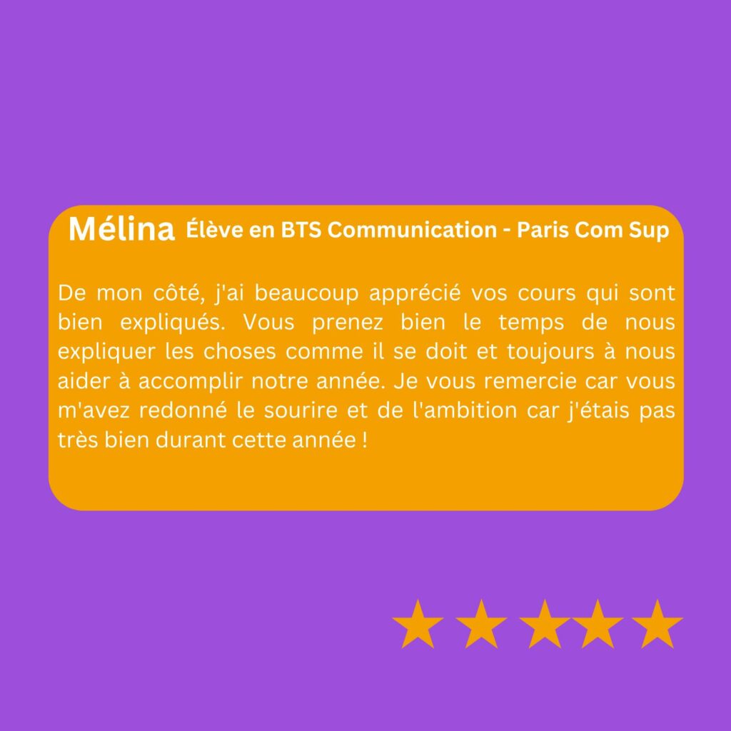 formation témoignage - Mélina