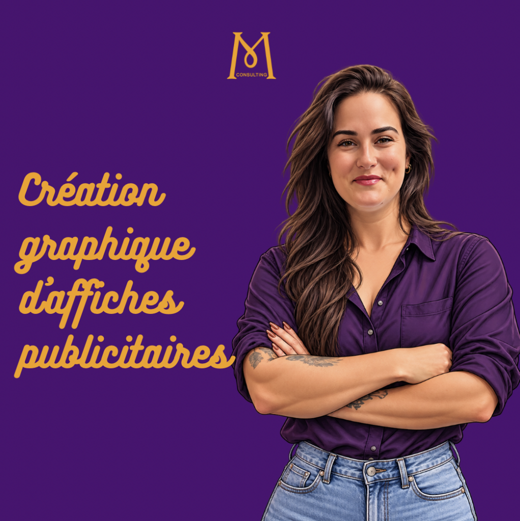 Création graphique d'affiches publicitaires - MPJB Consulting